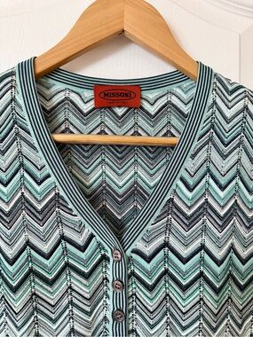 Missoni Mint Chevron Knit Wide-Leg Two-Piece Set  Sexy Fit